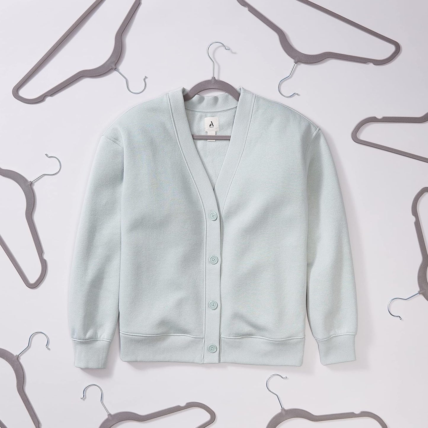 Slim, Velvet, Non-Slip Suit Clothes Hangers, Gray/Silver - Pack of 30