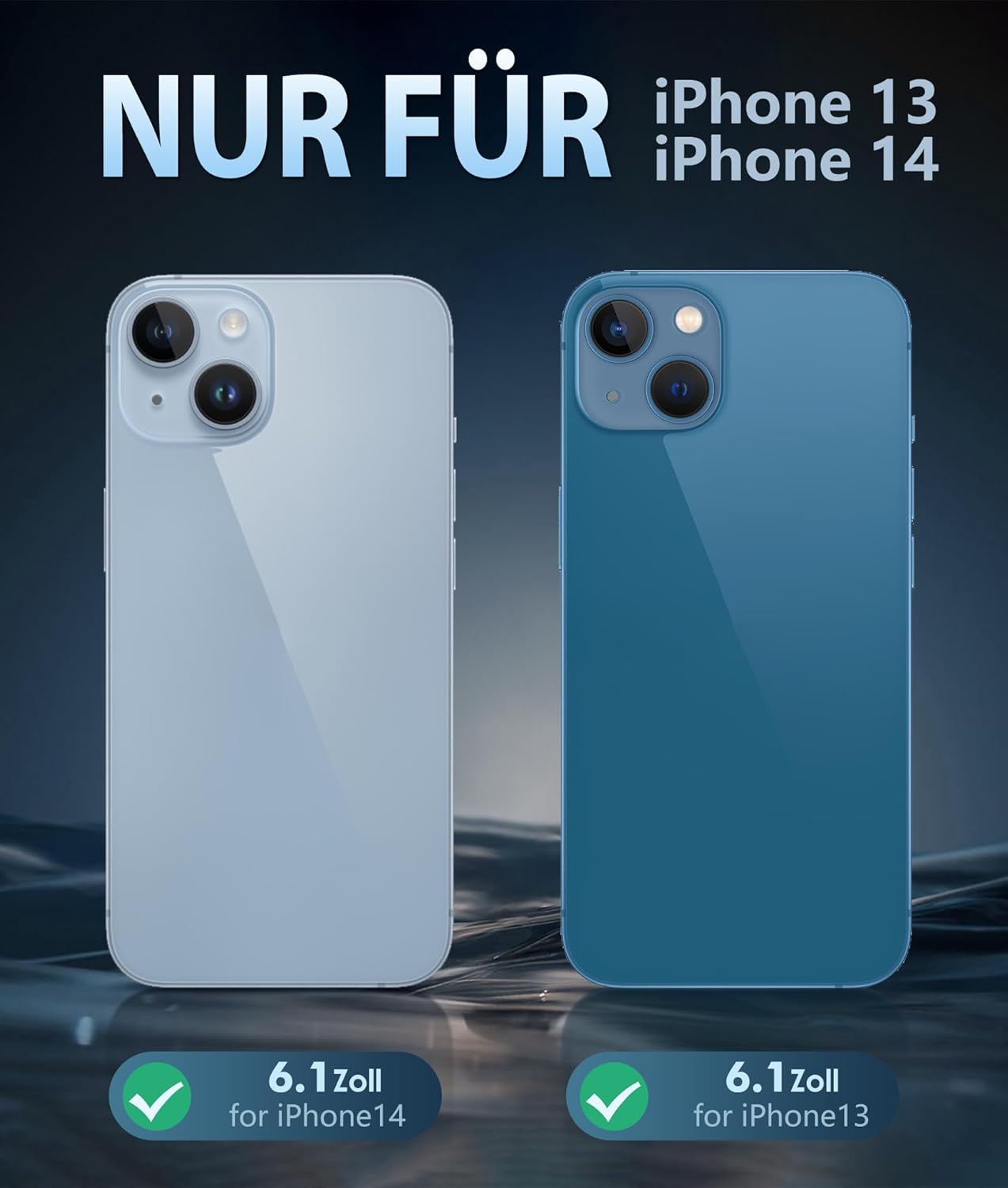 for Iphone 13 Phone Case: Iphone 14 Phone Clear Case Magnetic Military Grade Drop Protection anti Yellowing Cell Phone Cover - Rugged Durable Shockproof Protective Bumper - 6.1 Inch (Clear)