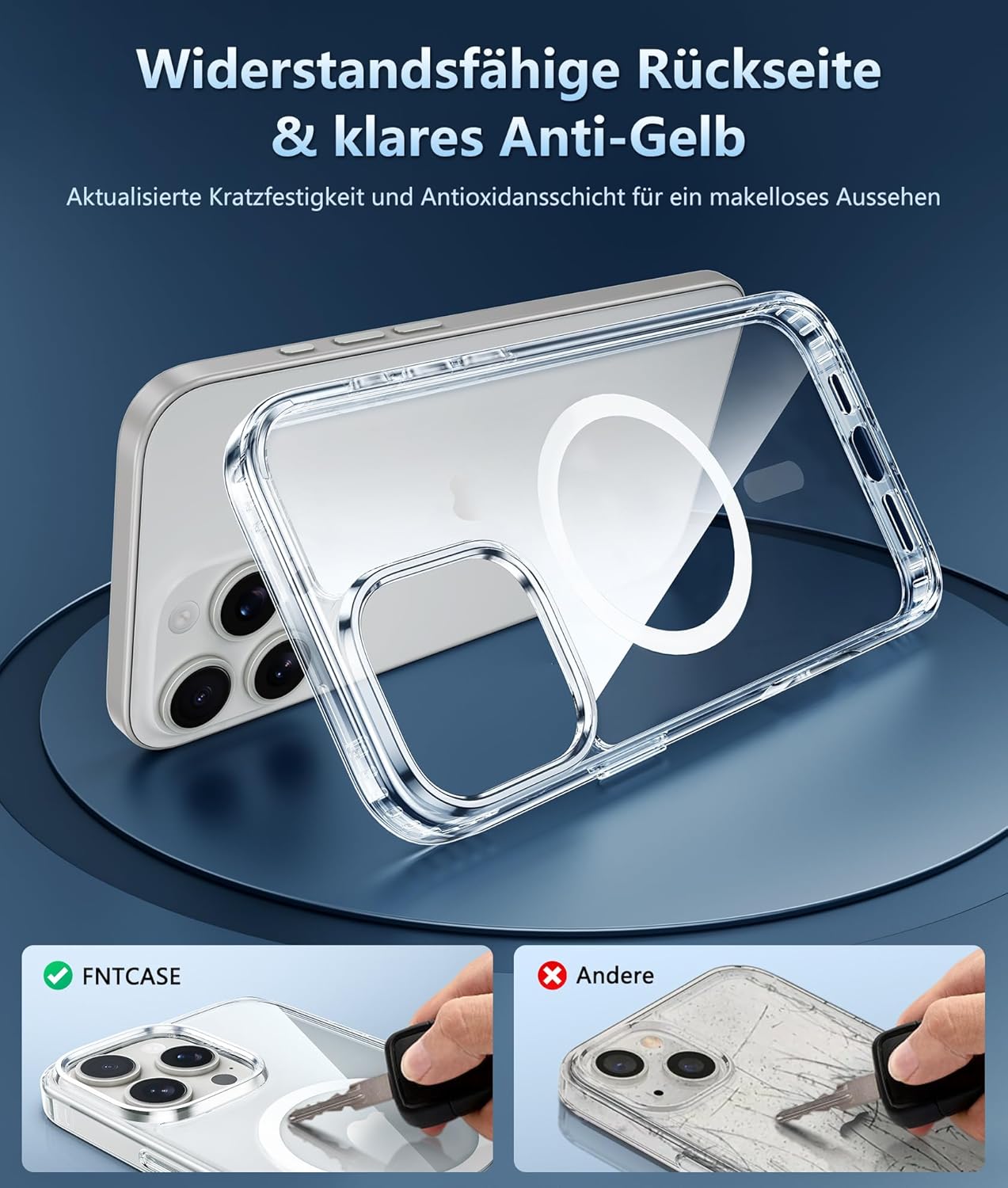 for Iphone 16 Pro-Max Case: Support Camera Control Capture Magnetic Military Grade Drop Protection anti Yellowing Cell Phone Cover - Rugged Shockproof Transparent Cases(Clear - Camera Control)